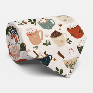 Cravate Tasses élégantes de Noël motif festif
