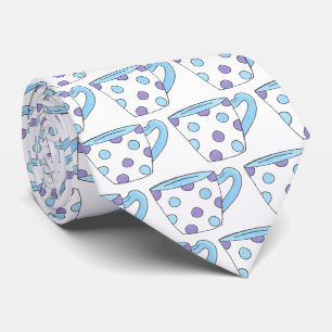Cravate Tea Tea Time Cup Polka Polka bleu violet
