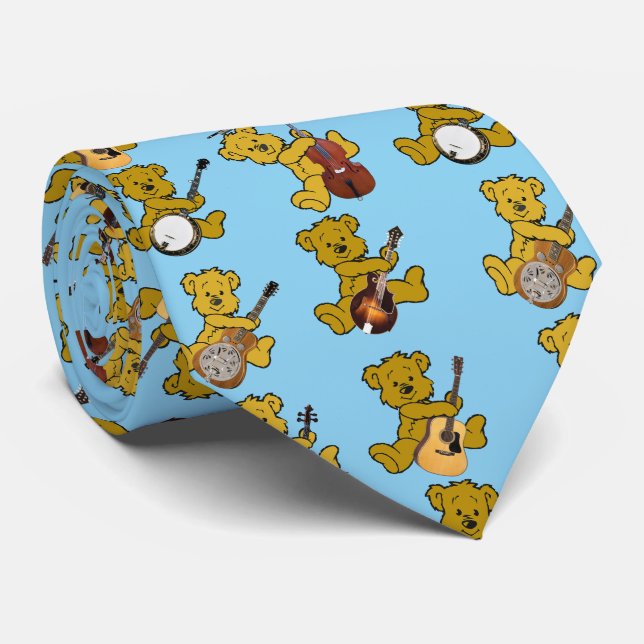 CRAVATE TEDDY BEAR BAND LA PLUS POPULAIRE ARRIÈRE - PLANS (Roulé)