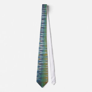 Cravate Teinture de teinture bleue verte