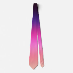 Cravate Tendance néon rose violet et dégradé orange clair