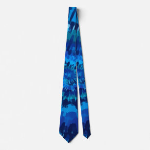 Cravate Tête de golf Tye-Dye-Blue