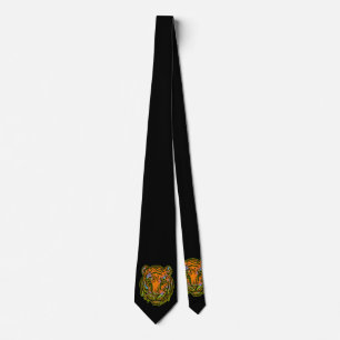Cravate TÊTE de TIGRE d'art de bruit + votre backgr. et