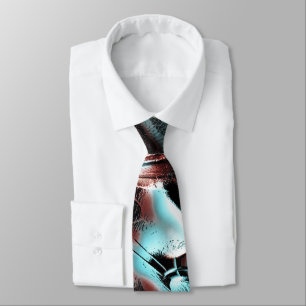 Cravate texture biseautée rouge à bleu pixélisée