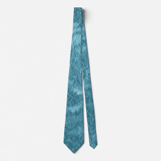 Cravate texture turquoise crique avec parties scintillant (Devant)
