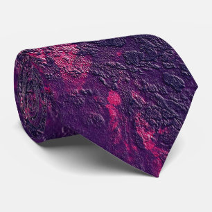 Cravate Texture violette foncée texturée de marbre de da