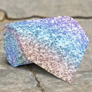 Cravate Textures Pastel Coloré Élégant effet en verre bril
