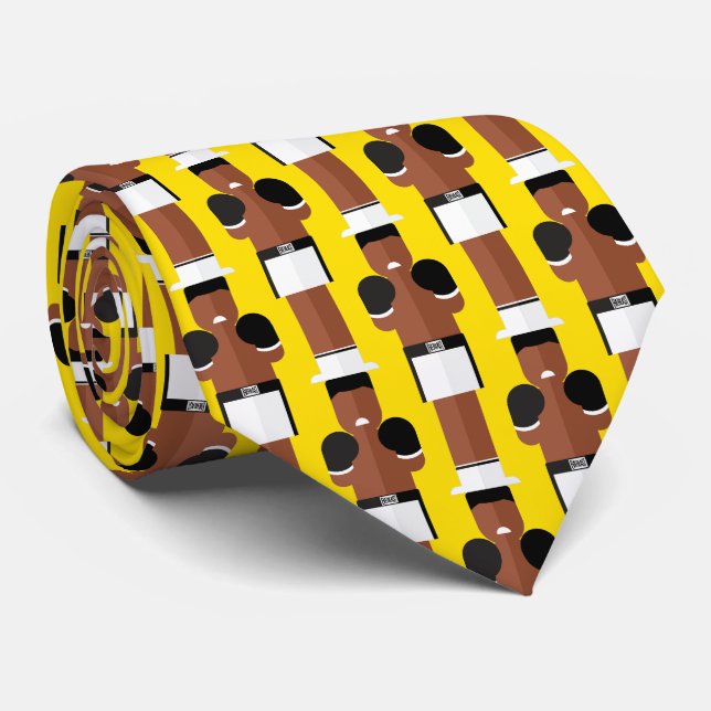 Cravate The Greatest – Boxing Legend Pattern Tie (Roulé)
