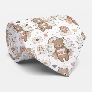 Cravate Thème d'ours en peluche neutre pour Baby Shower