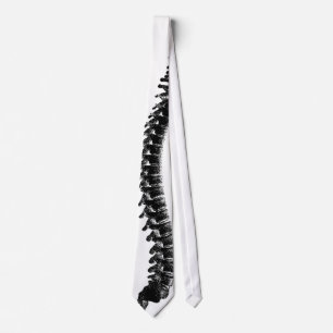 Cravate Thérapeute d'épine de noir de chiropractie de