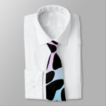 Tie à col animal imprimé taches de vache multicolo