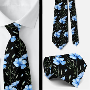Cravate Tie à col bohème Fleurs sauvages de bureau décontr