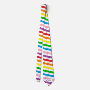 Cravate Tie arc-en-ciel avec message secret