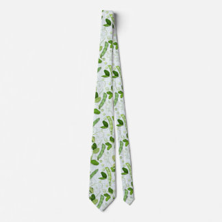 Cravate Tie aux petits pois verts