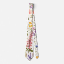 Tie botanique de prairie fleurie