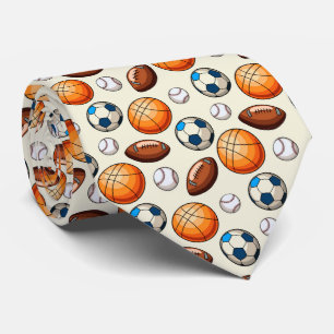 Cravate Tie Boules de Sport pour Hommes
