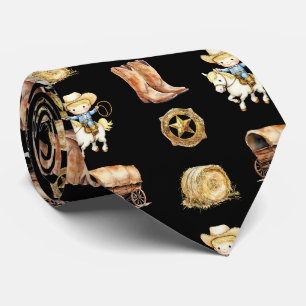 Cravate Tie de cou cow-boy mignon dessin animé