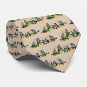 Cravate Tie de fête pour perroquet gris africain (or)