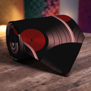 Cravate Tie de la culture pop en vinyle rétro