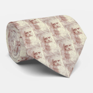 Cravate Tie de l'esquisse de la Renaissance de Da Vinci