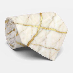 Cravate Tie de mariage et d'événement de luxe Marbre bla
