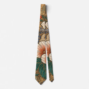 Cravate Tie de mariage floral en cloisonné formel gras