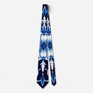 Cravate tie fleur d'azure