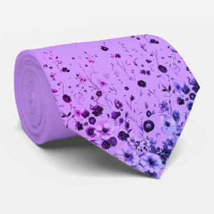 Cravate Tie floral lavande pour hommes