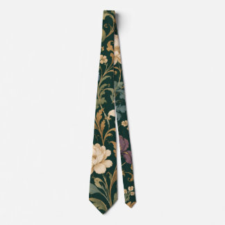 Cravate Tie florale baroque de luxe