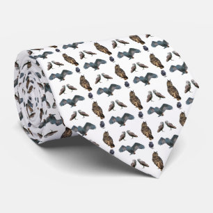Cravate Tie Folie de Hibou Impression Double Face (choisis