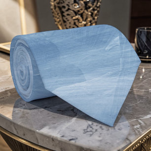 Cravate Tie personnalisé à motif aquarelle bleu clair