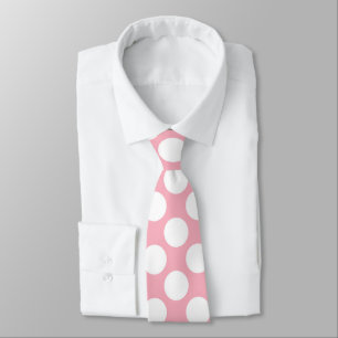 Cravate Tie personnalisé à pois roses – Mode élégante