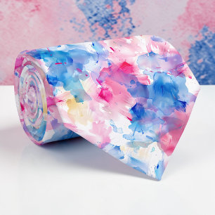 Cravate Tie personnalisé aquarelle