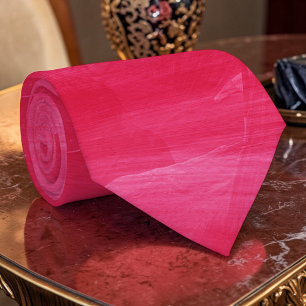 Cravate Tie personnalisé aquarelle rose chaud