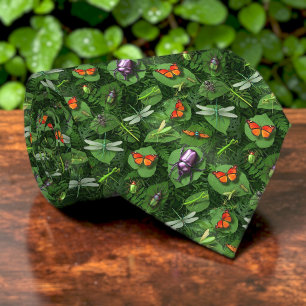 Cravate Tie personnalisé motif insectes et bugs