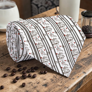 Cravate Tie personnalisé pour les amateurs de café au lait