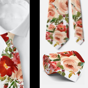Cravate Tie pour homme   Necktie florale pour mariage et é