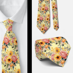 Cravate Tie pour homme Nœud papillon floral pour mariage