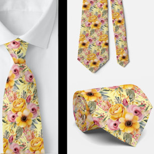Cravate Tie pour homme Nœud papillon floral pour mariage