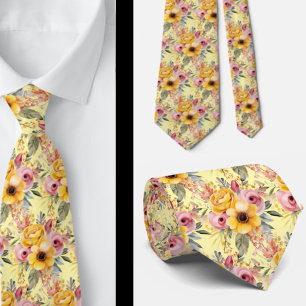 Cravate Tie pour homme Nœud papillon floral pour mariage