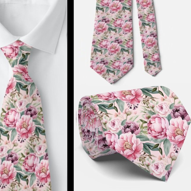 Cravate Tie pour homme | Nœud papillon floral pour mariage (Créateur téléchargé)