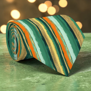 Cravate Tie rayée personnalisée pour la Saint-Patrick