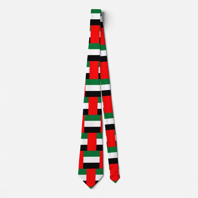 Cravate Tie with Flag of United Arab Emirates (Devant)