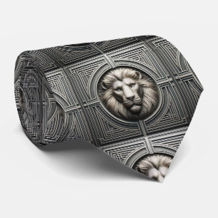 Cravate Tied de Lion Rugissant Mode Masculine pour Homme