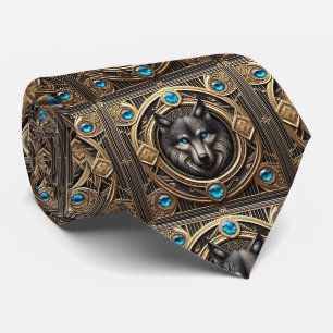 Cravate Tied de loup majestueux   Mode masculine pour homm