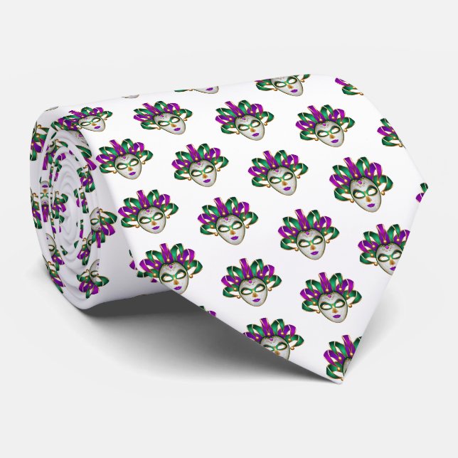 Cravate Tied de Mardi Gras (Roulé)