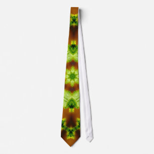 Cravate Tied, Feuille Verte Marron Abstraite Personnalisez