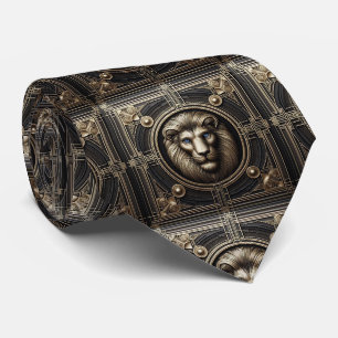 Cravate Tied Lion Rugissant Mode Masculine pour Hommes