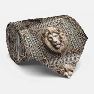 Cravate Tied Lion Rugissant Mode Masculine pour Hommes