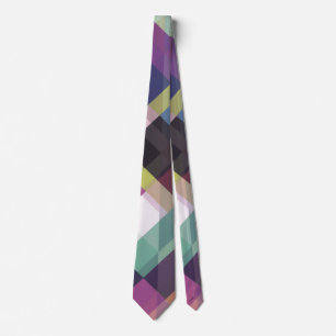 Cravate tied motif géométrique nuances foncées